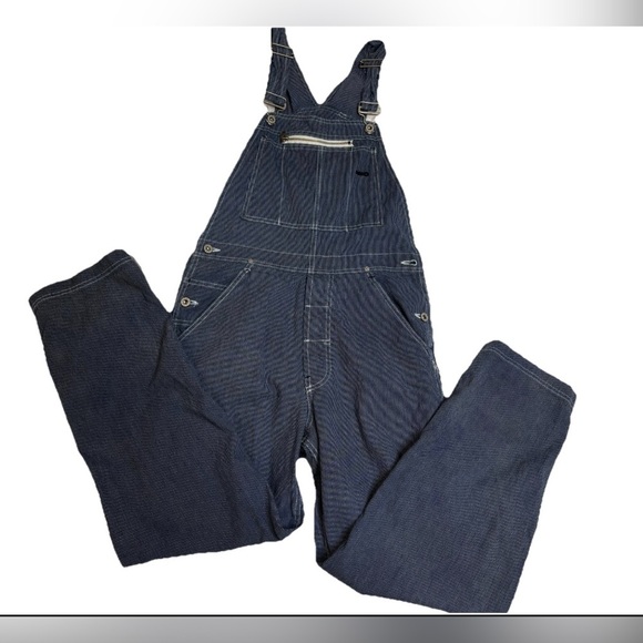 Vintage 90s Y2K GAP Pinstripe Engineer Overalls SZ XS - Picture 1 of 5